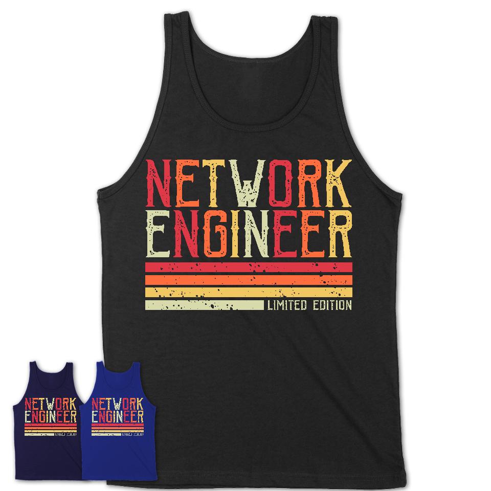 Vintage Network Engineer Limited Edition Job Shirt, Coworker Birthday Gift Idea