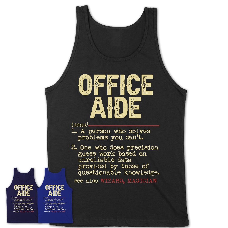 Vintage Office Aide Definition Shirt, Funny Coworker Gift Idea for Office Aide, New Job Gift