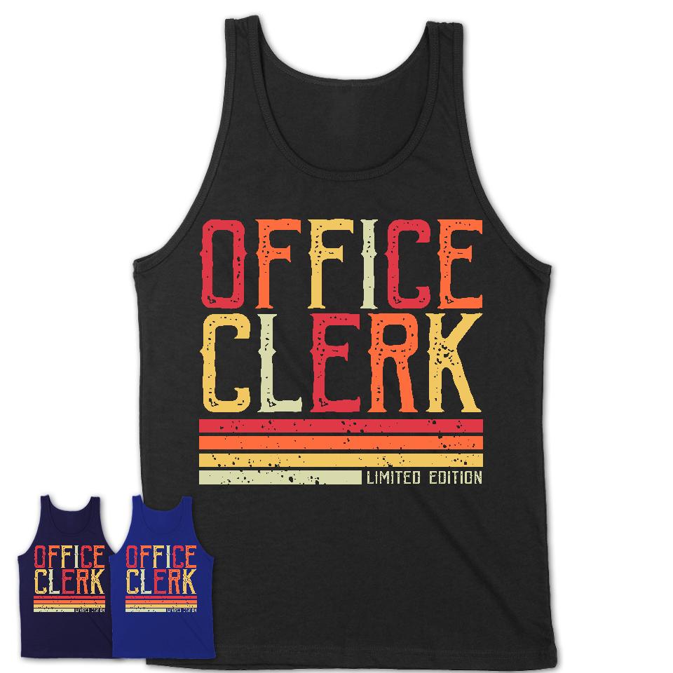Vintage Office Clerk Limited Edition Job Shirt, Coworker Birthday Gift Idea