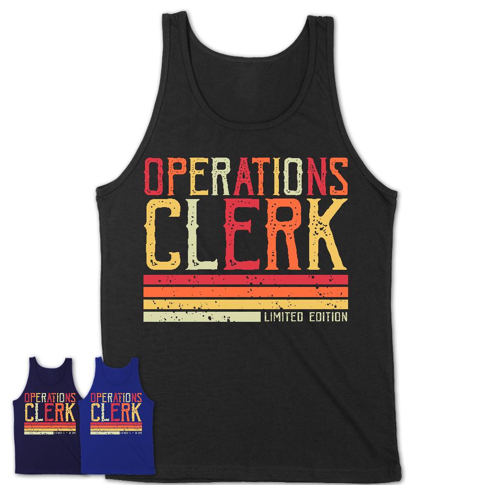 Vintage Operations Clerk Limited Edition Job Shirt, Coworker Birthday Gift Idea
