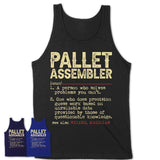 Vintage Pallet Assembler Definition Shirt, Funny Coworker Gift Idea for Pallet Assembler, New Job Gift