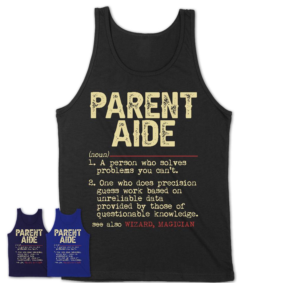 Vintage Parent Aide Definition Shirt, Funny Coworker Gift Idea for Parent Aide, New Job Gift