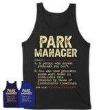 Vintage Park Manager Definition Shirt, Funny Coworker Gift Idea for Park Manager, New Job Gift