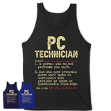 Vintage Pc Technician Definition Shirt, Funny Coworker Gift Idea for Pc Technician, New Job Gift
