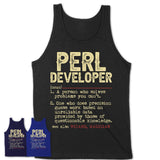 Vintage Perl Developer Definition Shirt, Funny Coworker Gift Idea for Perl Developer, New Job Gift