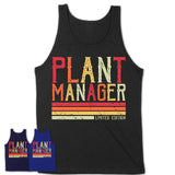 Vintage Plant Manager Limited Edition Job Shirt, Coworker Birthday Gift Idea