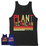 Vintage Plant Technician Limited Edition Job Shirt, Coworker Birthday Gift Idea