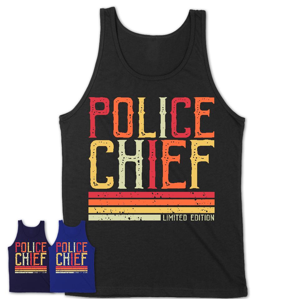 Vintage Police Chief Limited Edition Job Shirt, Coworker Birthday Gift Idea