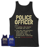 Vintage Police Officer Definition Shirt, Funny Coworker Gift Idea for Police Officer, New Job Gift