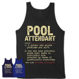 Vintage Pool Attendant Definition Shirt, Funny Coworker Gift Idea for Pool Attendant, New Job Gift