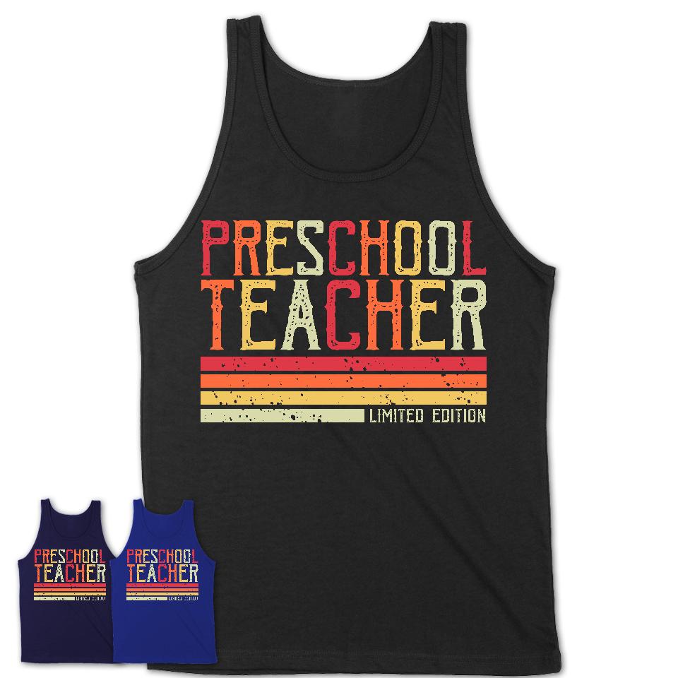 Vintage Preschool Teacher Limited Edition Job Shirt, Coworker Birthday Gift Idea
