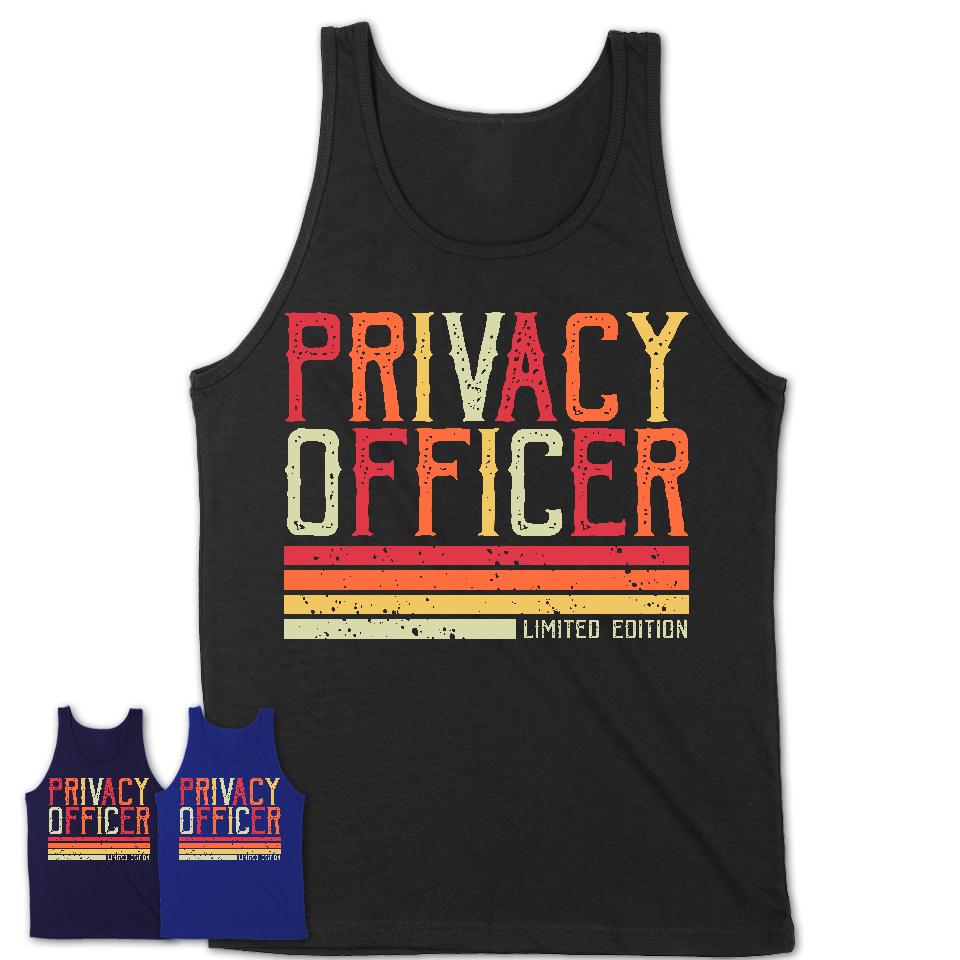 Vintage Privacy Officer Limited Edition Job Shirt, Coworker Birthday Gift Idea