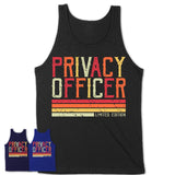 Vintage Privacy Officer Limited Edition Job Shirt, Coworker Birthday Gift Idea