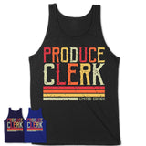 Vintage Produce Clerk Limited Edition Job Shirt, Coworker Birthday Gift Idea