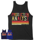 Vintage Production Analyst Limited Edition Job Shirt, Coworker Birthday Gift Idea