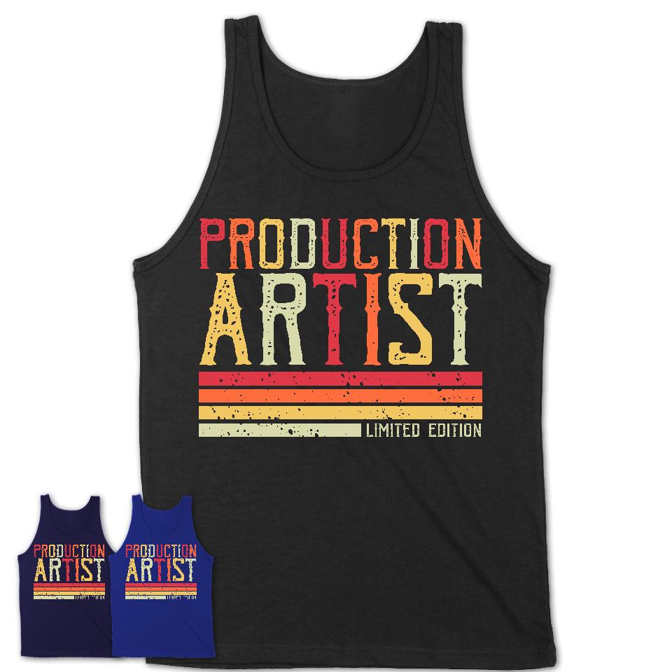 Vintage Production Artist Limited Edition Job Shirt, Coworker Birthday Gift Idea