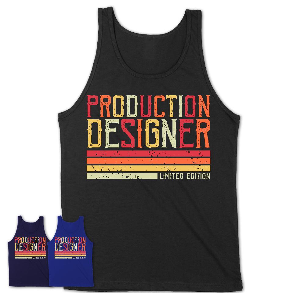 Vintage Production Designer Limited Edition Job Shirt, Coworker Birthday Gift Idea