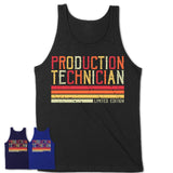 Vintage Production Technician Limited Edition Job Shirt, Coworker Birthday Gift Idea