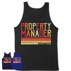 Vintage Property Manager Limited Edition Job Shirt, Coworker Birthday Gift Idea