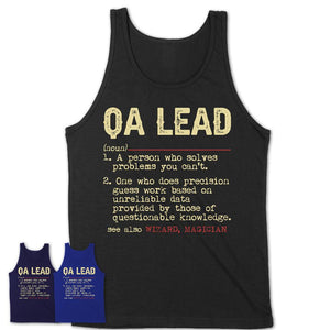Vintage Qa Lead Definition Shirt, Funny Coworker Gift Idea for Qa Lead, New Job Gift