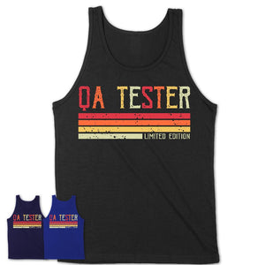 Vintage Qa Tester Limited Edition Job Shirt, Coworker Birthday Gift Idea