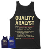 Vintage Quality Analyst Definition Shirt, Funny Coworker Gift Idea for Quality Analyst, New Job Gift