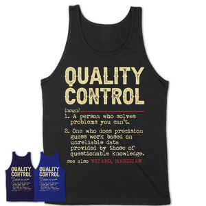 Vintage Quality Control Definition Shirt, Funny Coworker Gift Idea for Quality Control, New Job Gift
