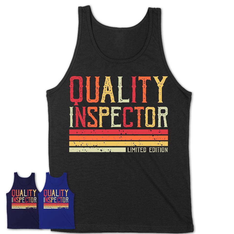 Vintage Quality Inspector Limited Edition Job Shirt, Coworker Birthday Gift Idea