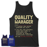 Vintage Quality Manager Definition Shirt, Funny Coworker Gift Idea for Quality Manager, New Job Gift
