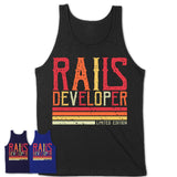 Vintage Rails Developer Limited Edition Job Shirt, Coworker Birthday Gift Idea