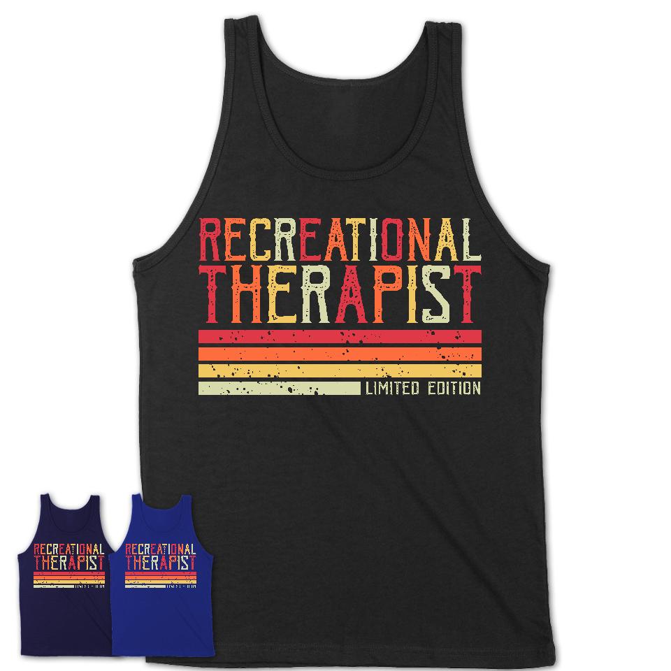 Vintage Recreational Therapist Limited Edition Job Shirt, Coworker Birthday Gift Idea