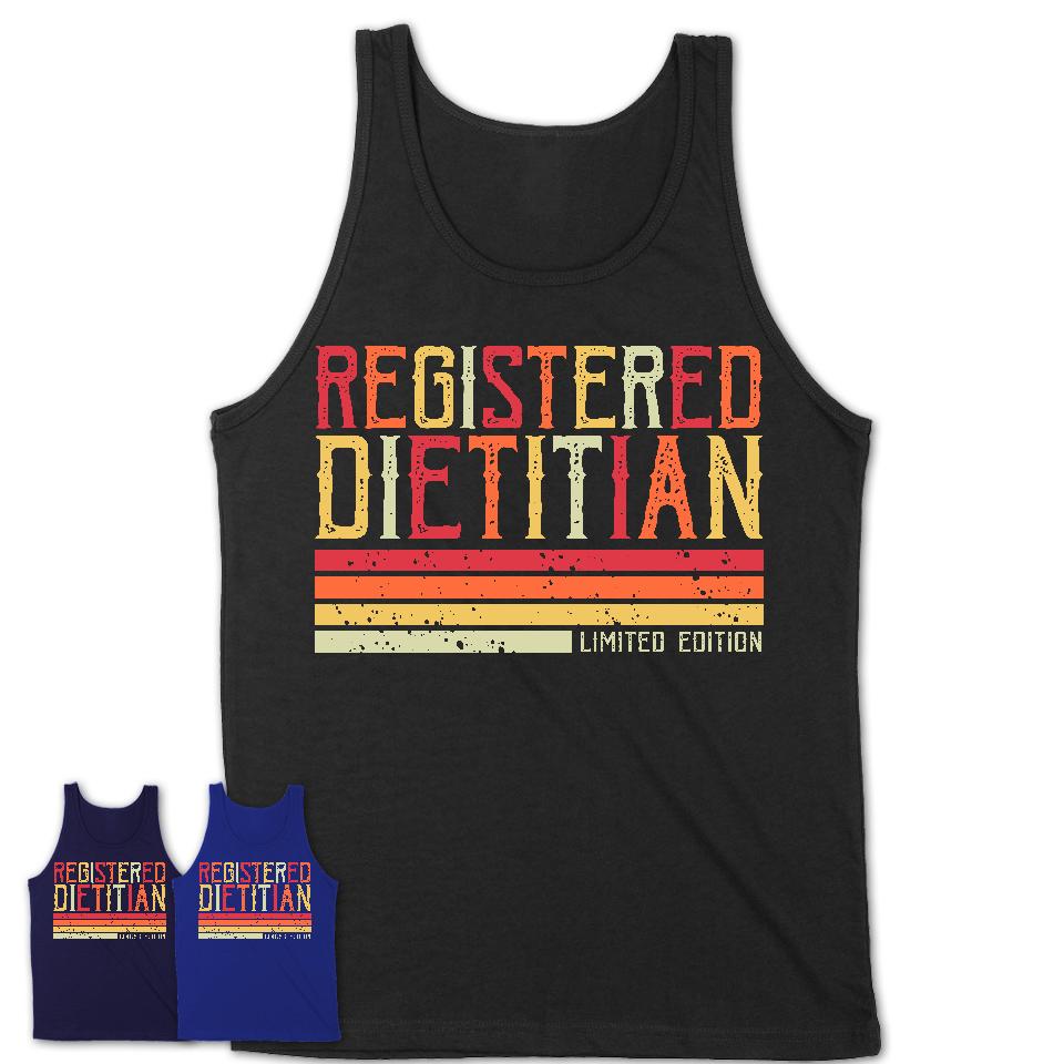 Vintage Registered Dietitian Limited Edition Job Shirt, Coworker Birthday Gift Idea