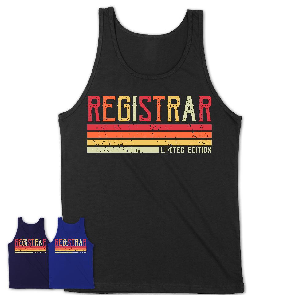 Vintage Registrar Limited Edition Job Shirt, Coworker Birthday Gift Idea
