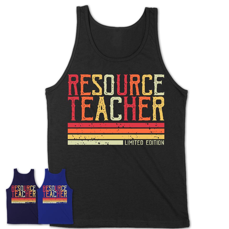 Vintage Resource Teacher Limited Edition Job Shirt, Coworker Birthday Gift Idea