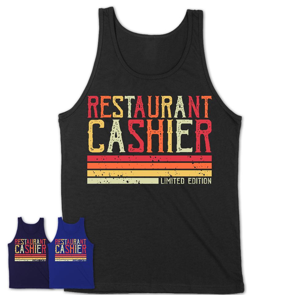 Vintage Restaurant Cashier Limited Edition Job Shirt, Coworker Birthday Gift Idea