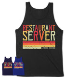 Vintage Restaurant Server Limited Edition Job Shirt, Coworker Birthday Gift Idea