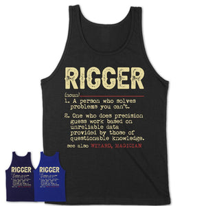 Vintage Rigger Definition Shirt, Funny Coworker Gift Idea for Rigger, New Job Gift