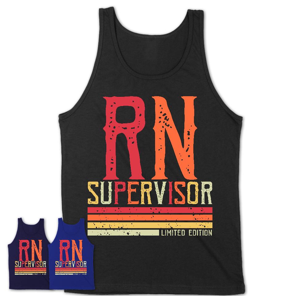 Vintage Rn Supervisor Limited Edition Job Shirt, Coworker Birthday Gift Idea