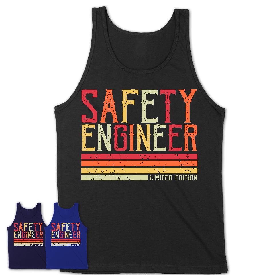 Vintage Safety Engineer Limited Edition Job Shirt, Coworker Birthday Gift Idea