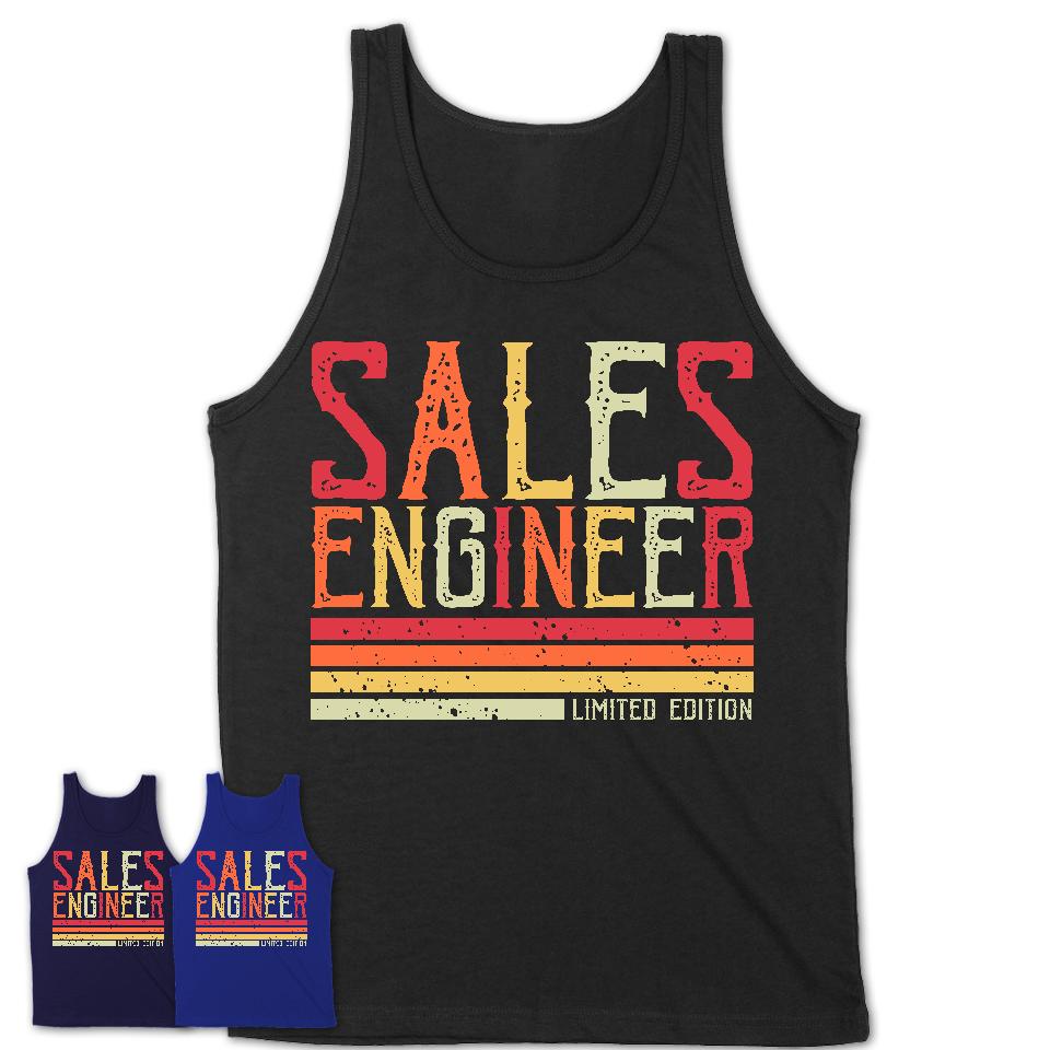Vintage Sales Engineer Limited Edition Job Shirt, Coworker Birthday Gift Idea