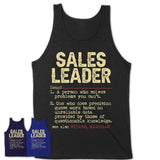 Vintage Sales Leader Definition Shirt, Funny Coworker Gift Idea for Sales Leader, New Job Gift