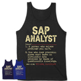Vintage Sap Analyst Definition Shirt, Funny Coworker Gift Idea for Sap Analyst, New Job Gift