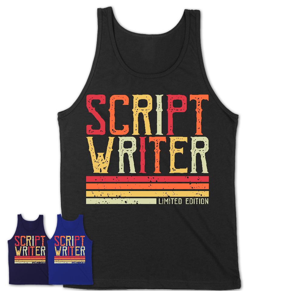 Vintage Script Writer Limited Edition Job Shirt, Coworker Birthday Gift Idea
