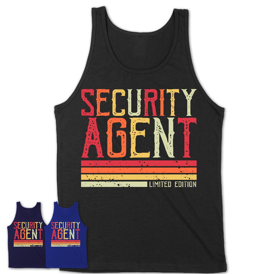 Vintage Security Agent Limited Edition Job Shirt, Coworker Birthday Gift Idea