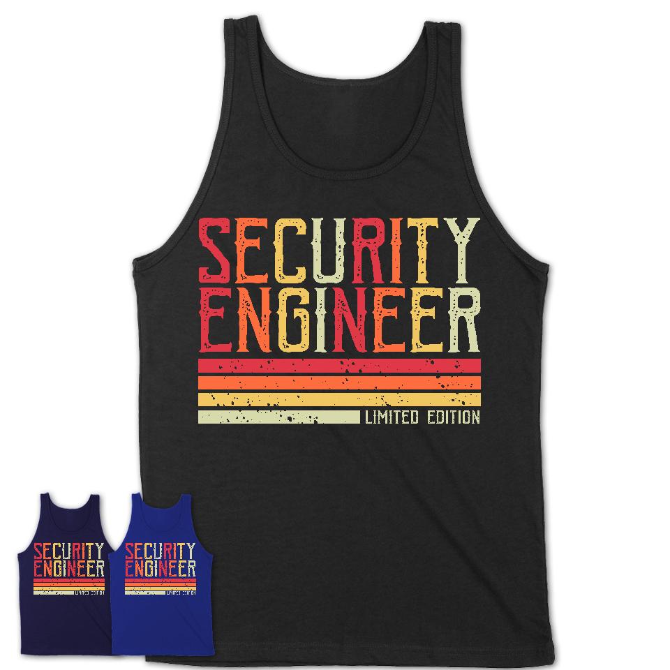 Vintage Security Engineer Limited Edition Job Shirt, Coworker Birthday Gift Idea