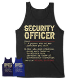 Vintage Security Officer Definition Shirt, Funny Coworker Gift Idea for Security Officer, New Job Gift