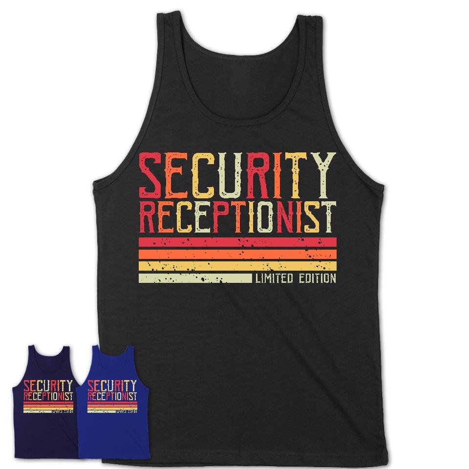 Vintage Security Receptionist Limited Edition Job Shirt, Coworker Birthday Gift Idea