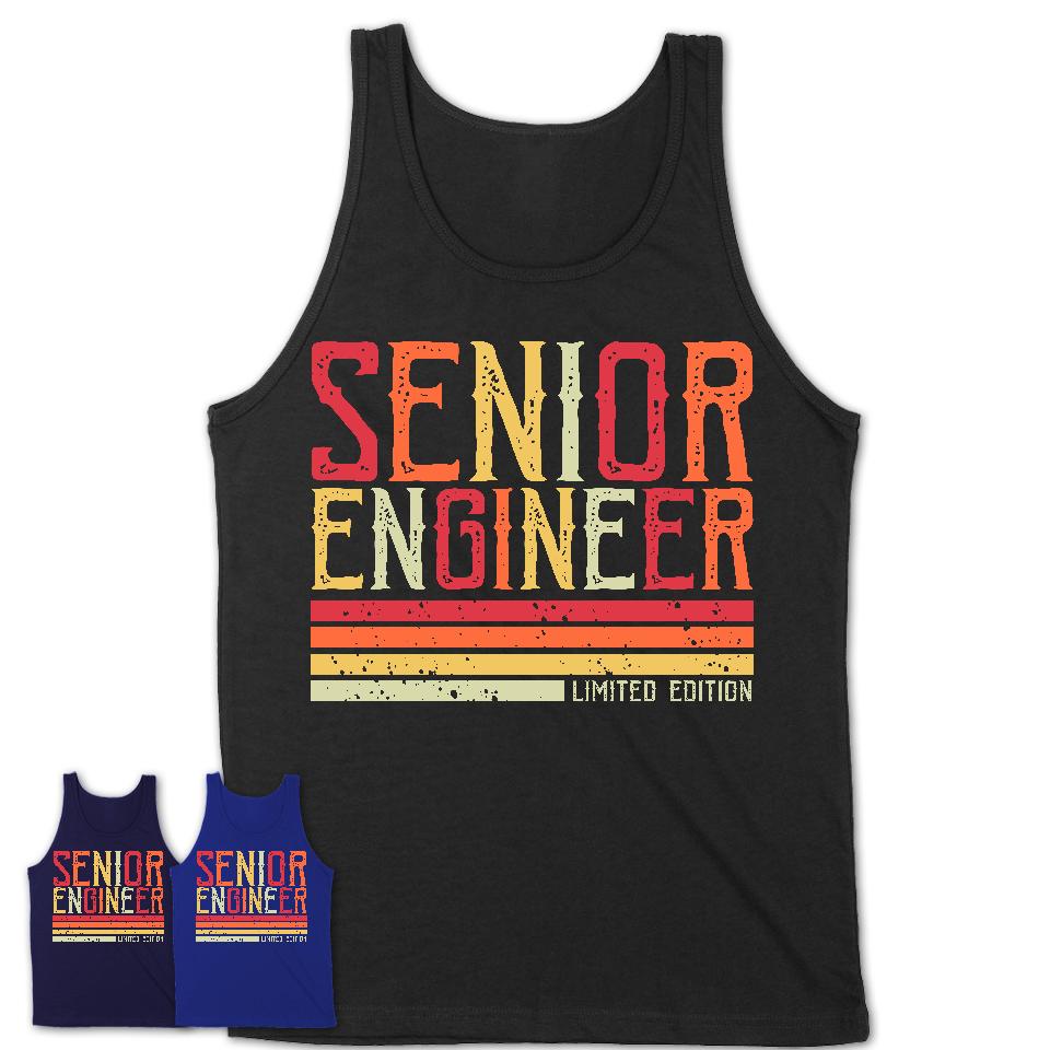 Vintage Senior Engineer Limited Edition Job Shirt, Coworker Birthday Gift Idea