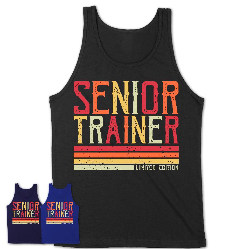 Vintage Senior Trainer Limited Edition Job Shirt, Coworker Birthday Gift Idea