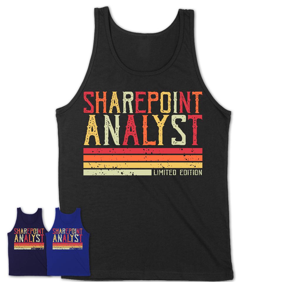 Vintage Sharepoint Analyst Limited Edition Job Shirt, Coworker Birthday Gift Idea